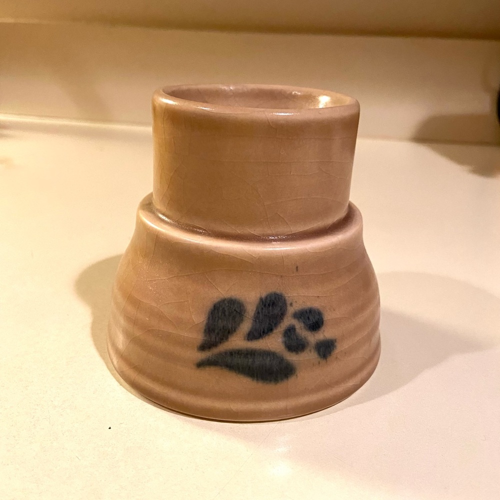 Vintage Pfaltzgraff Folk Art Pattern Hurricane Lamp Base